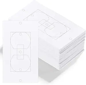 15 PCS Outlet Insulation Pads Foam Outlet Gaskets Electrical Outlet-Insulation and Draft Sealers Electrical Outlet-Insulators EVA Foam Gasket for Light Switch Wall Socket (2.36 X 4.1 Inch)