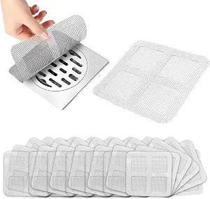 SYOWADA 100Pcs Disposable Hair Drain Stickers, Floor Drain Stickers, Disposable Shower Drain Cover Hair Catcher, Sewer Filter Screen Bathroom Laundry Room Bathtub Kitchen Sink