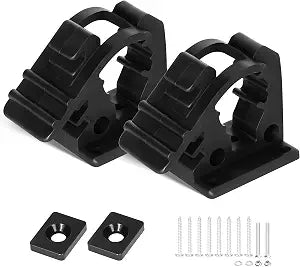 SINOKING Rubber Clamp Shovel Mount, Rubber Holder for Tools & Equipment up to 1" in Diameter, Heavy-Duty Pole or Shovel Clamp for Boat, Truck, ATV, Wall Mount or MOLLE Panel (Pack of 2)