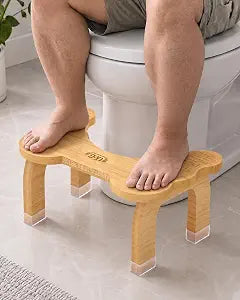 UTCG Adult Bamboo Toilet Stool: Sturdy & Supports 350Lbs