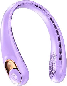 KIDEE Neck Fan, Bladeless Neck Fans Portable Rechargeable, Upgrade 360 Airflow, 3 Speeds, Headphone Design, 4000mAh Battery Operated Personal Wearable Fan Hands Free for Travel Indoor Outdoor