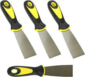 Harrier Hardware 4-Pack Soft Grip Putty Scraper 1.5" Flexible Blade