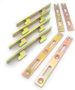 METAL MAGERY Bed Rail Fasteners 5" Set of 4 Bed Rail Brackets Heavy Duty Bed Frame Rail Hardware