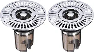 uxcell 2 Pcs Extended Anti Odor Shower Floor Drain, 2.6" H Stainless Steel Shower Drain Backflow Preventer, Stainless Steel Hair Catcher for Bathroom Bathtub Laundry Room Kitchen, Gray