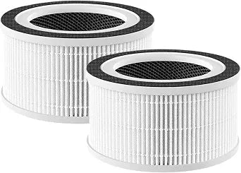 Nispira 3-in-1 True HEPA Filter + Carbon Compatible with AFLOIA FILLO, HALO, MOOKA Allo Air Purifier, Honati, Miroco, Vanaheim and Saki Air Purifier, 2 Packs