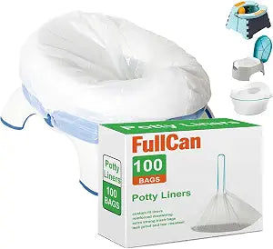 Potty Liners 100 Count 1.2 Mil THICK Compatible with OXO Tot 2-In-1 Go Potty & Most Potty Chairs | Heavy Duty Leak-proof Portable Travel Bags for Toddler Training