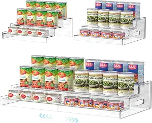 Expandable Can Organizer for Pantry, 3-Tier Adjustable Can Storage Holder