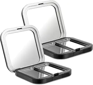 KALLORY 2 Pcs Empty Magnetic Eyeshadow Palettes with Mirror