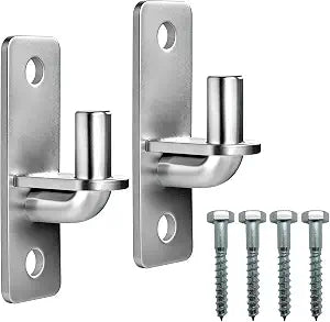 2 Pack Wall Mount Gate Hinges with 5/8" Pins and Screws