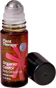 Plant Therapy Organic Castor Body Oil Roll On, 30 mL, Mess-Free Roll-On