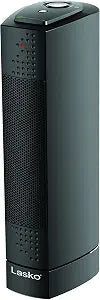 Lasko Oscillating Ceramic Slim Tower Desktop Space Heater for Home with Thermostat and 2 Speeds, 14 Inches, Black, 1500W, CT14101