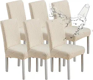 Waterproof Dining Chair Covers, Chair Covers for Dining Room, Stretch Parsons Chair Slipcover, Removable, Washable for Dining Room Kitchen Chair Protector Cover
