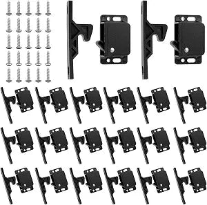 20 Pack RV Drawer Latch/Cabinet Door Latch, Grabber Catches 10 LB Pull Force RV Drawer Latches and Catches, Push Close Cabinet Latch with Mounting Screw, Ideal for RV, Camper, Home, Office