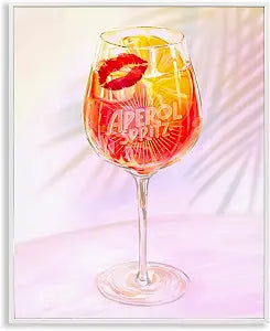 Retro Tropical Aperol Spritz, 16 x 20 Inch Framed Gicle Print