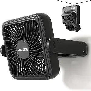 5000mAh Cruise Approved Magnetic Fan, Ultra-Slim Rechargeable Travel Fan