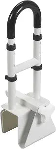 Drive Medical Adjustable Bathtub Grab Bar and Bathtub Safety Rail, Steel