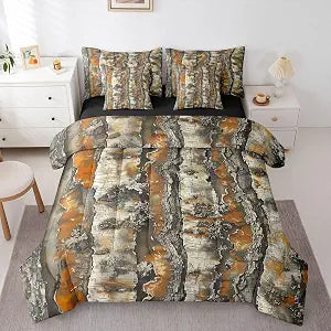 Feelyou Camo Camouflage Comforter Set with Sheets 7 Piece Queen Size Rustic Hunting Lodge Cabin Bed in a Bag Kids Boys Girls Farmhouse Bedding Set Bedroom Decor Breathable Soft Lightweight Microfiber