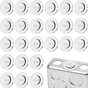 24 Pcs 3/4 Inch Knockout Plugs for Electrical Box Conduit Openings