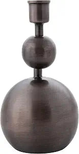 Karma Bronze Orb Candlestick Holder Modern Iron Taper Candle Holder for Mantels, Tables, Shelves & Home Dcor, Small