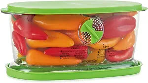 PrepSolutions Fresh Fruit & Vegetable Keeper, Green Airtight Container with Vent for Prolonged Freshness
