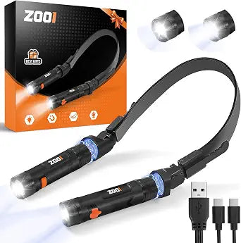 ZOOI Rechargeable Neck Work Light with 150 Adjustable Angle, Gifts for Men