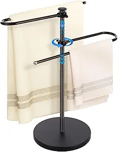 Freestanding Hand Towel Holder Stand, Adjustable Countertop Towel Rack