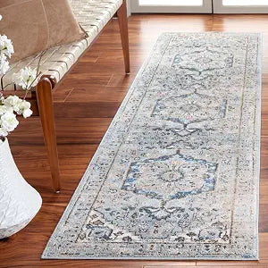 SAFAVIEH Cornelia Collection Runner Rug - 2'2" x 8', Blue, Oriental Design, Non-Shedding & Easy Care, Ideal for High Traffic Areas in Living Room, Bedroom, Dining (CRN208M-28)