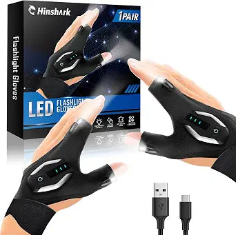 Christmas Stocking Stuffers for Men, Gifts for Men LED Flashlight Gloves