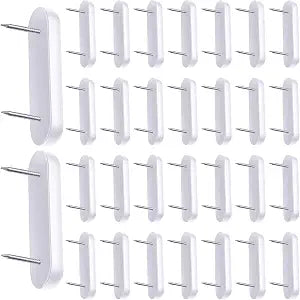 Jetec 30 Pieces Plastic Head Double Pins for Bed Skirt Slipcover