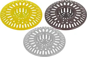 Basket Screen Cover for Bathroom 3 inches - Pack of 3 - Shower Hair Stopper - Tub Food Catcher - Bath Drain Strainer - Trap for Sink