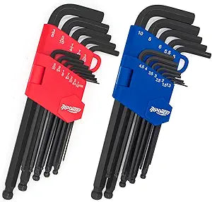 Allen Wrenches Set, 26pcs SAE and Metric Allen Key Set, Long Arm Ball End Hex Key Set Tools for Hex Head Socket Screws - 2 Sets