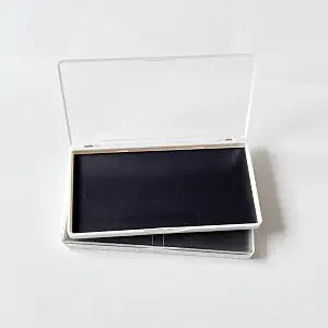 2PC Empty Magnetic Makeup Palette, White Frosted Clear Lid, Empty Eyeshadow Palettes Depots Tavel Storage Box, Small Travel Size, 5.5 x 3.1 inches,