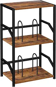 LOAKEKEL Record Player Stand, Turntable Stand with Vinyl Record Storage