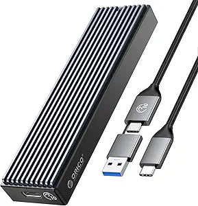 ORICO M.2 NVMe SSD Enclosure, USB 3.1 Gen 2 (10 Gbps) PCIe External Adapter NVMe Case for 2230/2242/2260/2280 M.2 SSD up to 8TB, UASP Supported - M2PV