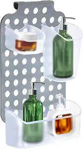 DecorRack Over Shower Door Organizer, 3 Bins, Adjustable Hanging Storage