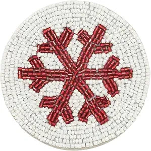 Snowflake Sparkle Beaded Coaster (Set of 4)