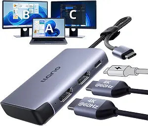 llano HDMI Splitter for Dual Monitors, MST 4K@60Hz Extend