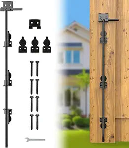 24" Cane Bolt Drop Rod for Gate, Heavy Duty Gate Latch 1 Pack