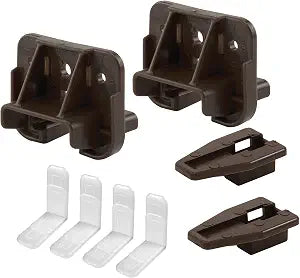 Prime-Line R 7321 Drawer Track Guide and Glides - Replacement Furniture Parts for Dressers, Hutches and Nightstand Drawer Systems, Brown (1 Set)