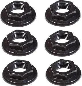 6Pcs 1/2 Inch Sink Faucet Back Nuts Black Round Flange Inner Wire Faucet Fixing Nut for Bathroom Basin Mixer Household Installation Fittings
