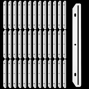 40 Pcs 3 Hole Punched Magazine Holders, Magazine Binder Magazine Organizer 3 Ring Binder Insert Strips for Magazine Storage Craft Paper File Book, Translucent White