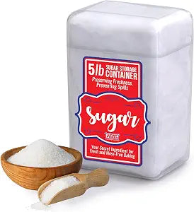 Stay Fresh Sugar Storage Container Kitchen Discovery Snap Close Sugar Canister Keeps Granules Fresh, Pourable and Spillproof for Optimal Sugar Storage
