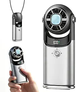 Mini Handheld Fan with Cooling Plate,Portable Pocket Travel Fan Sliver Grey