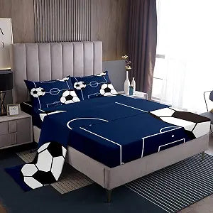 jejeloiu Football Sheet Set Full Size Boys Girls Teens