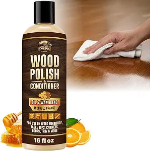 Bees Wax Furniture Polish and Cleaner, Natural Wood Conditioner, 16 fl oz