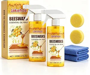Beeswax Wood Polish Spray,Beeswax Essential Oil Wax, Natural Essential Oil Wax Cleaner for Furniture, Floors