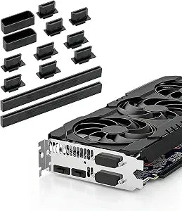 HEFIX Graphics Card Port ProtectorsGPU Port Dust Plug Kit Hard ABS