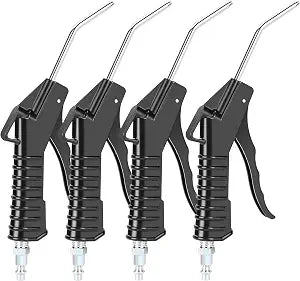 4PCS Air Blow Gun with 1/4 Air Fittings Plug for Compressor
