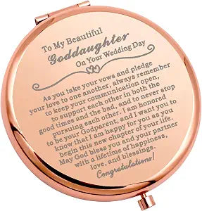 WSNANG Goddaughter Wedding Day Compact Makeup Mirror