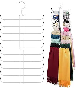 ZEDODIER Scarf Hanger, Scarf Organizer for Closet, Holds 20 Scarves